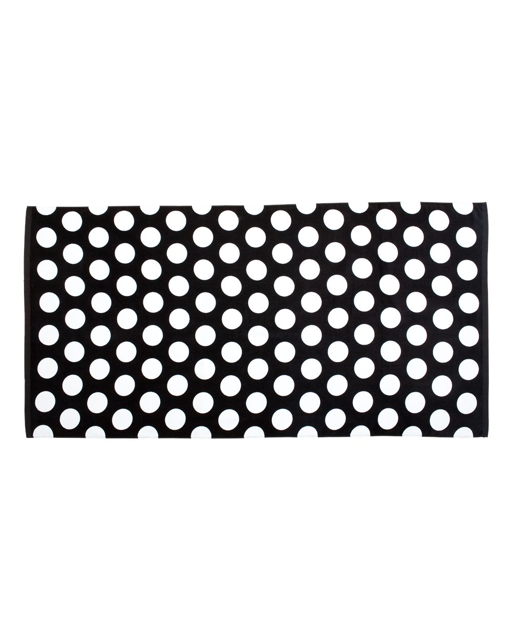 Carmel Towel Company Polka Dot Velour Beach Towel. C3060P - Black