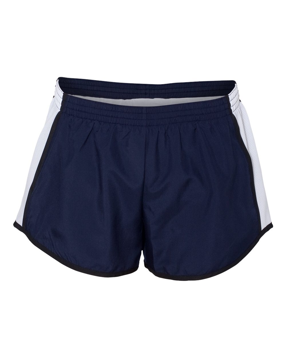 Augusta Sportswear Women's Pulse Team Running Shorts. 1265 - Navy/ White/ Black
