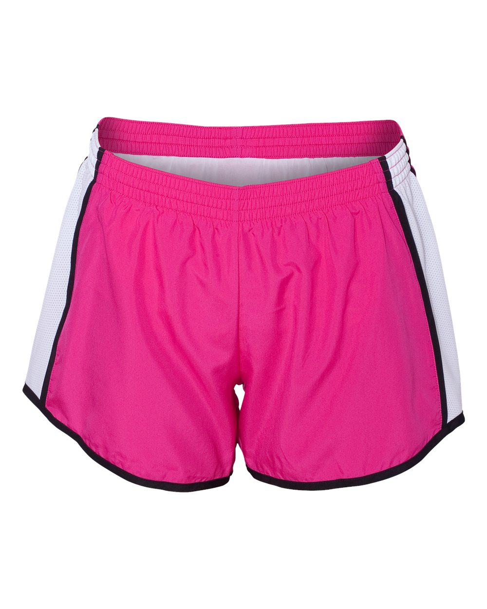 Augusta Sportswear Women's Pulse Team Running Shorts. 1265 - Power Pink/ White/ Black