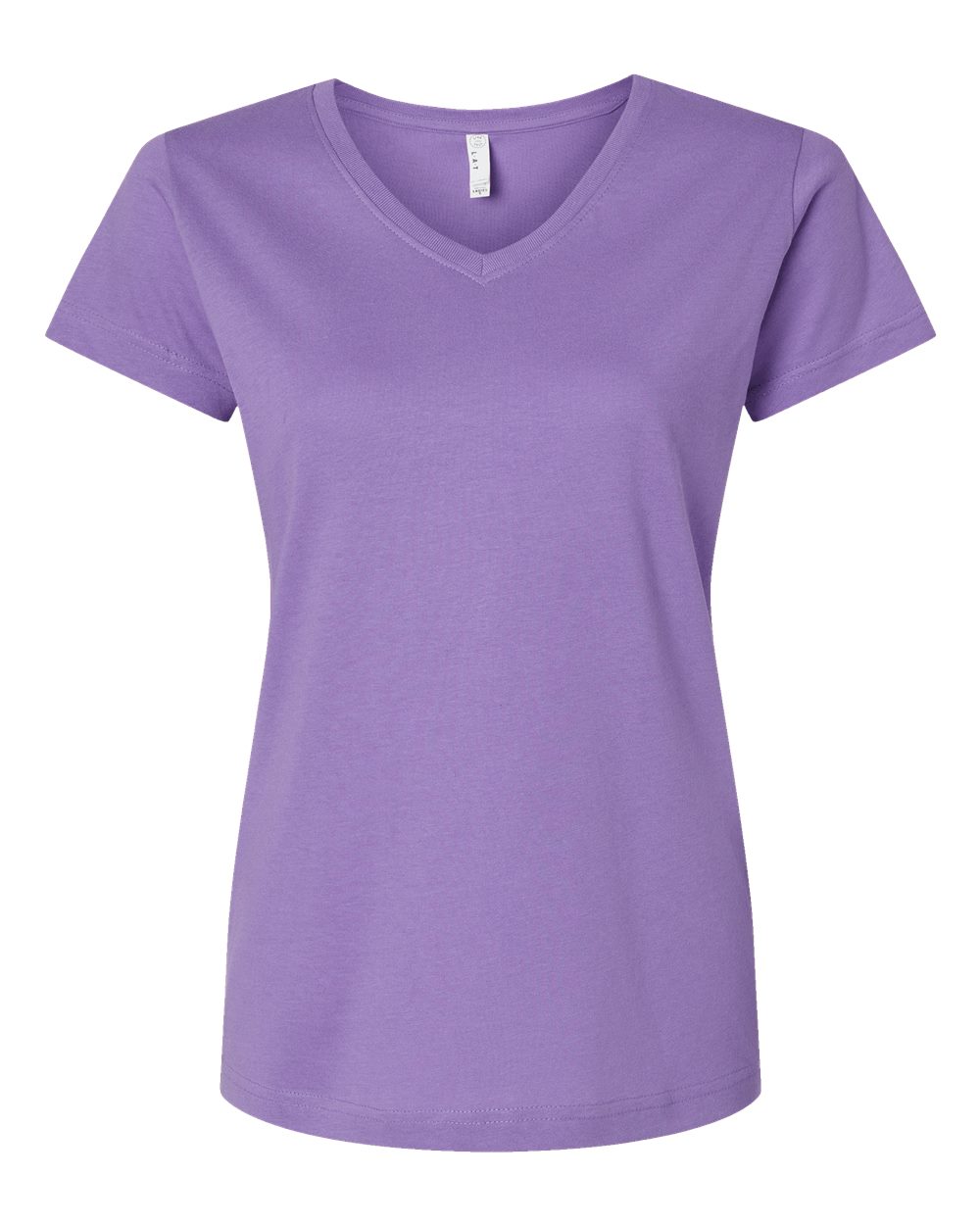 LAT Women's Fine Jersey V-Neck Tee. 3507 - Lavender