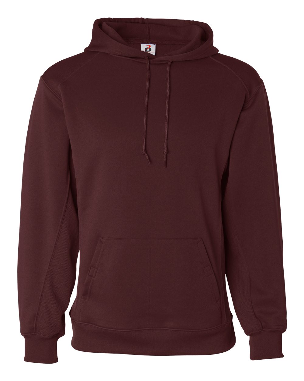 Badger Men's Performance Fleece Hooded Sweatshirt. 1454 - Maroon