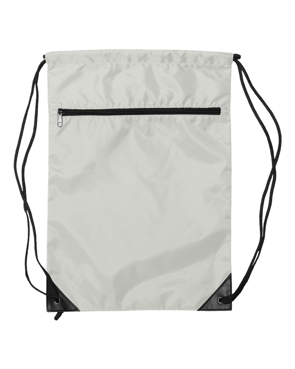 Liberty Bags Zippered Drawstring Backpack. 8888 - White