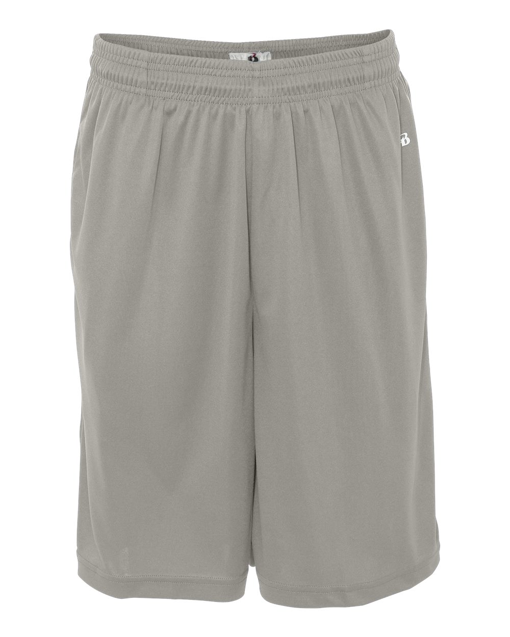 Badger Men's B-Core 10" Shorts with Pockets. 4119 - Silver