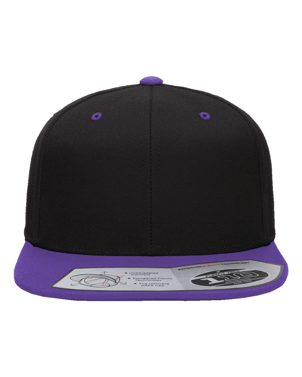 Flexfit 110® Snapback Cap. 110F - Black/ Purple
