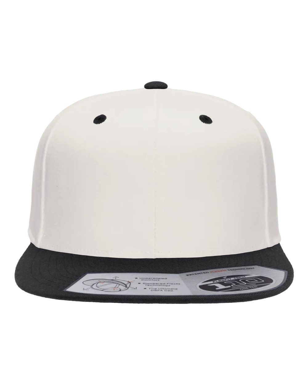 Flexfit 110® Snapback Cap. 110F - Natural/ Black