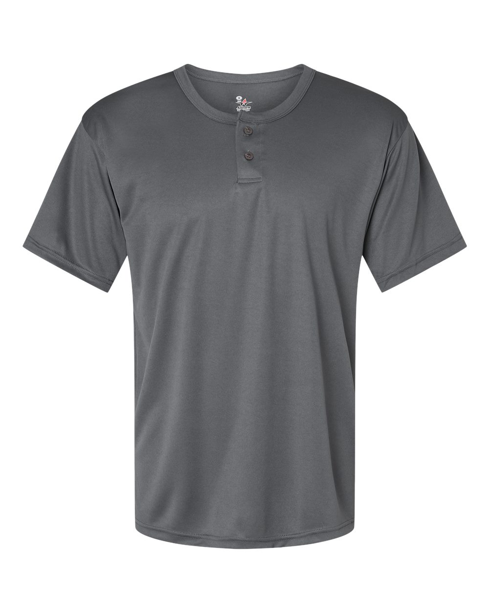 Alleson Athletic Men's B-Core Placket Jersey. 7930 - Graphite