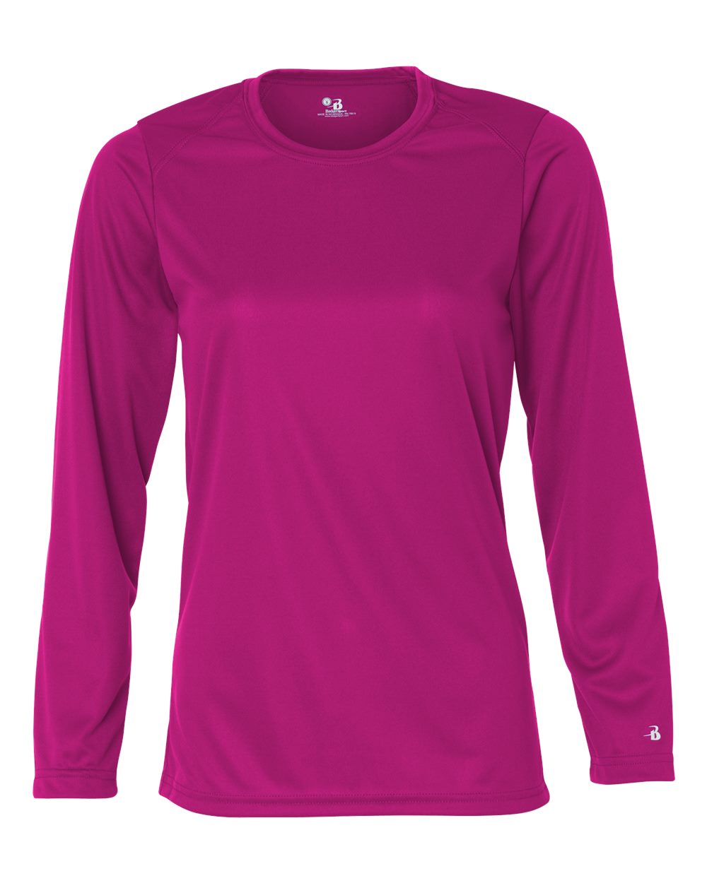 Badger Women's B-Core Long Sleeve T-Shirt. 4164 - Hot Pink