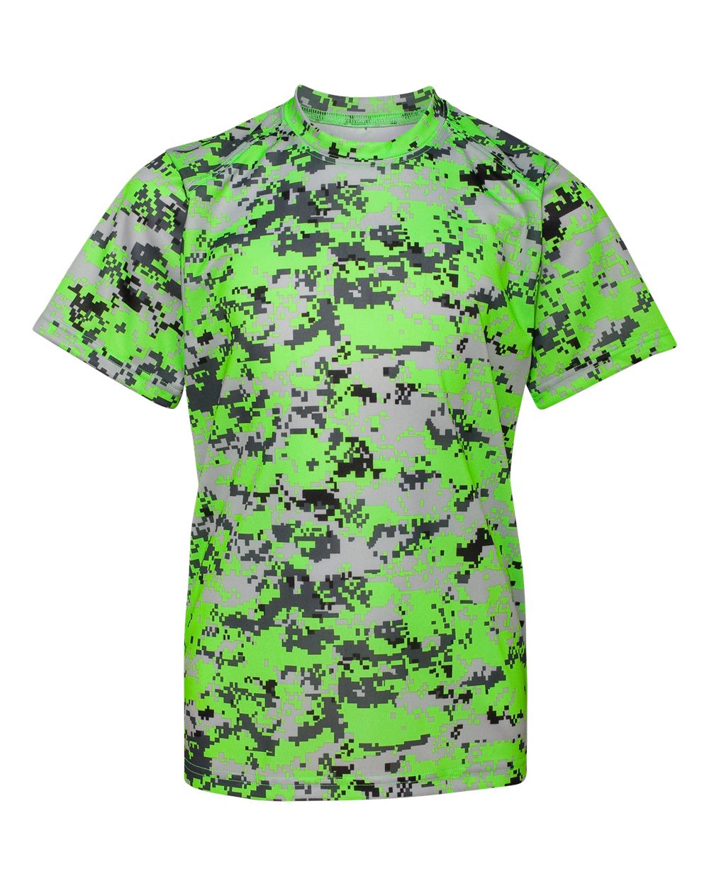 Badger Youth Digital Camo T-Shirt. 2180 - Lime Digital