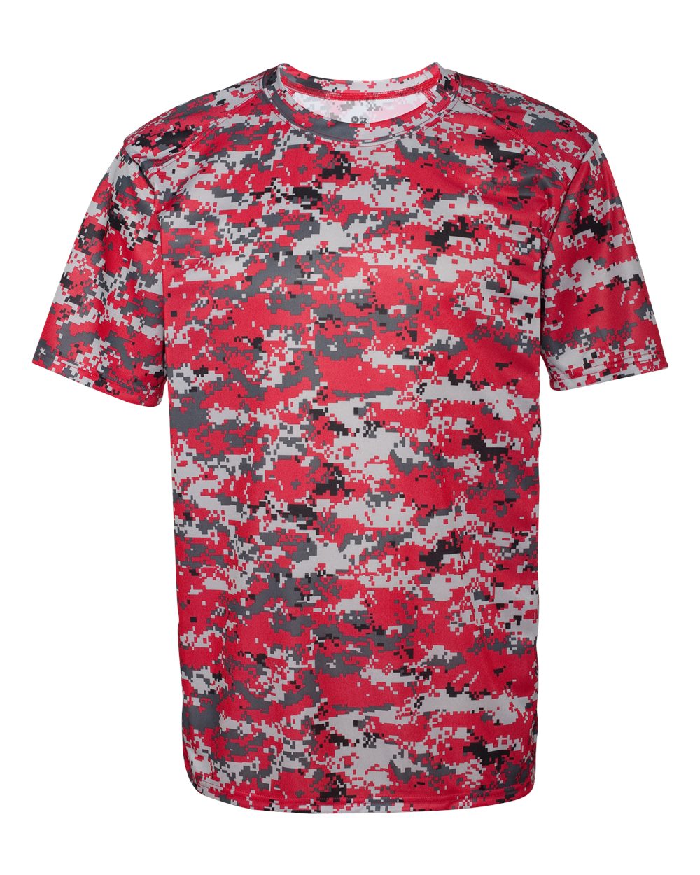 Badger Men's Digital Camo T-Shirt. 4180 - Red Digital