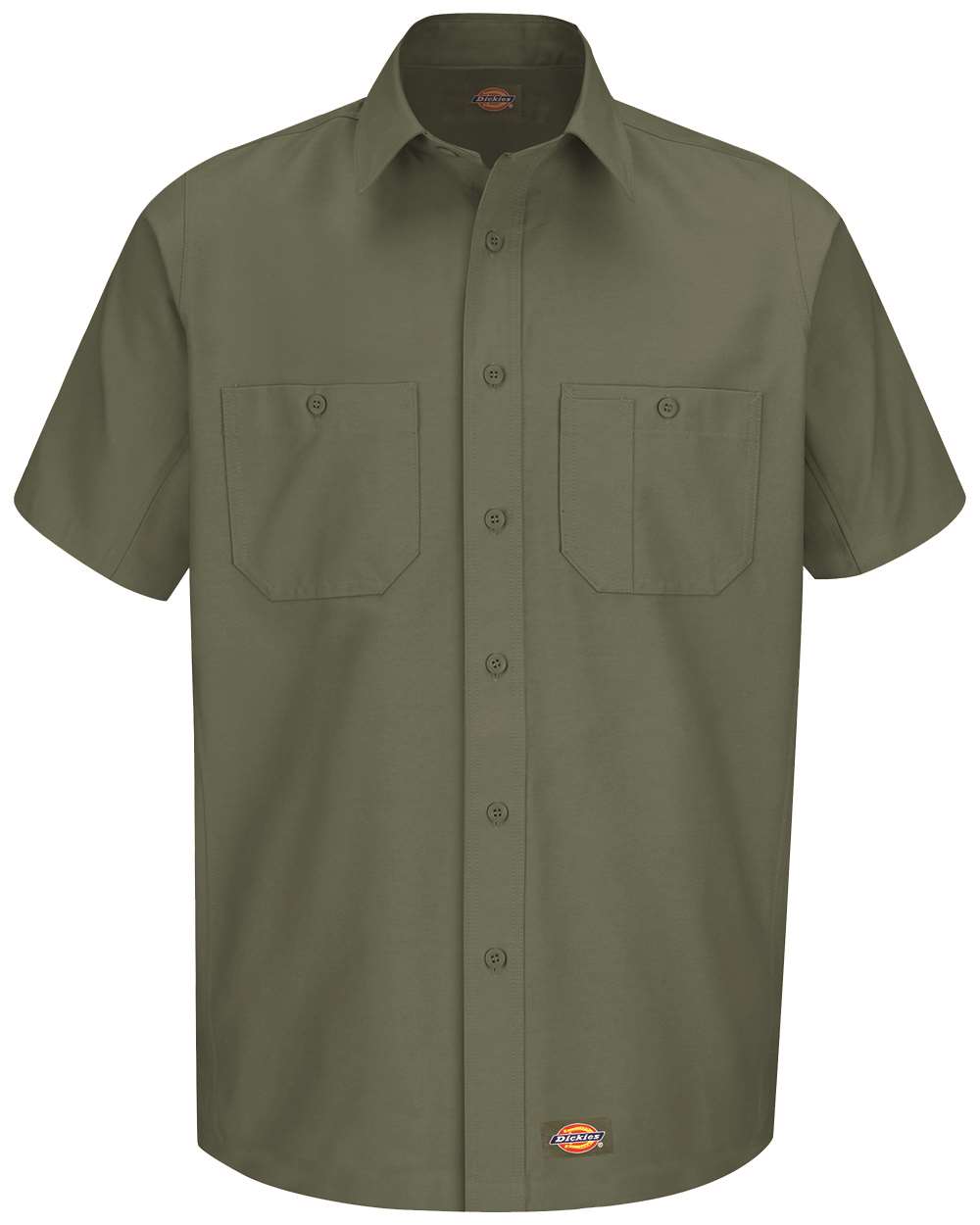 Dickies Men's Short Sleeve Work Shirt. WS20 - Olive Green