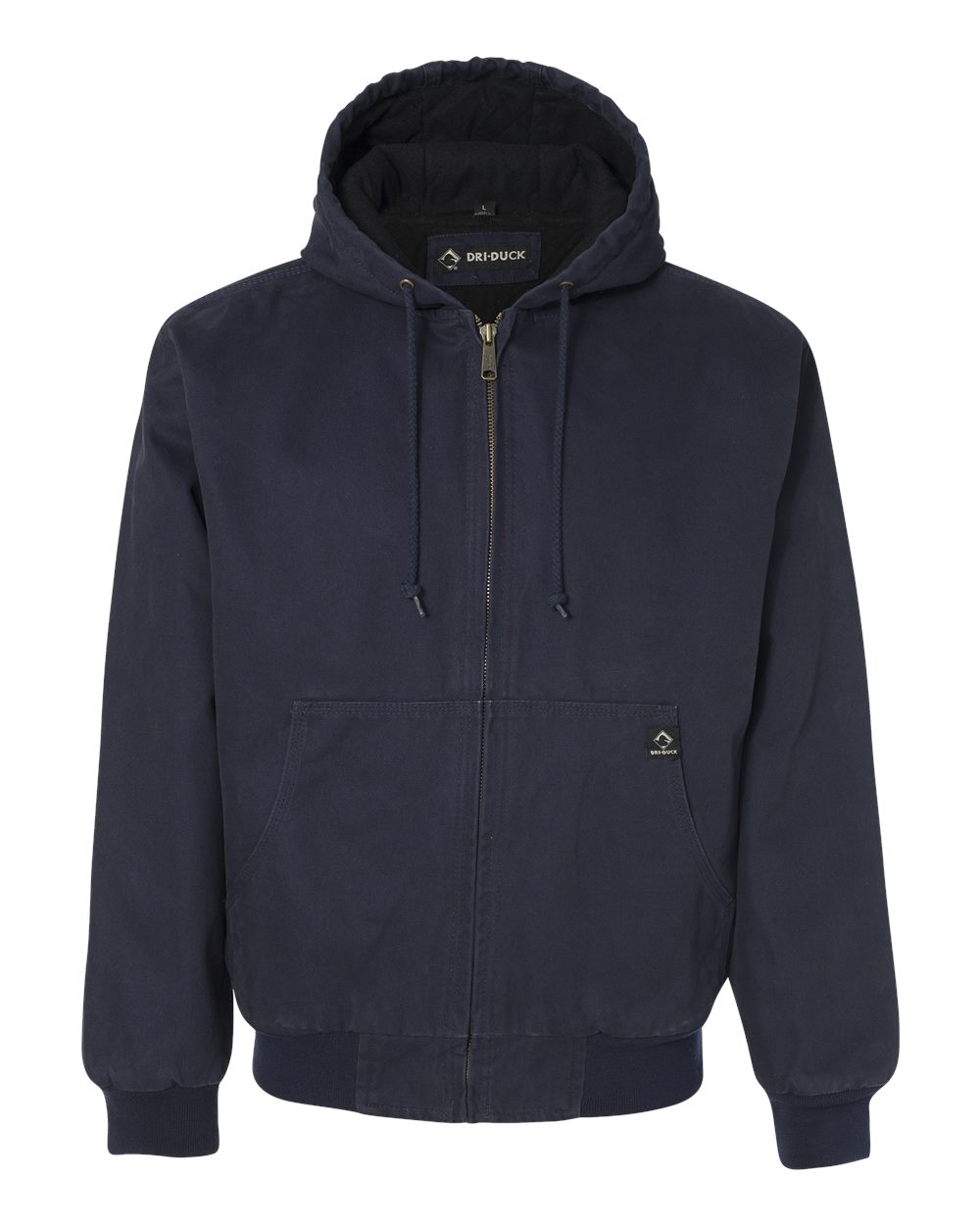 DRI DUCK Men's Cheyenne Boulder Cloth™ Hooded Jacket with Tricot Quilt Lining. 5020 - Navy