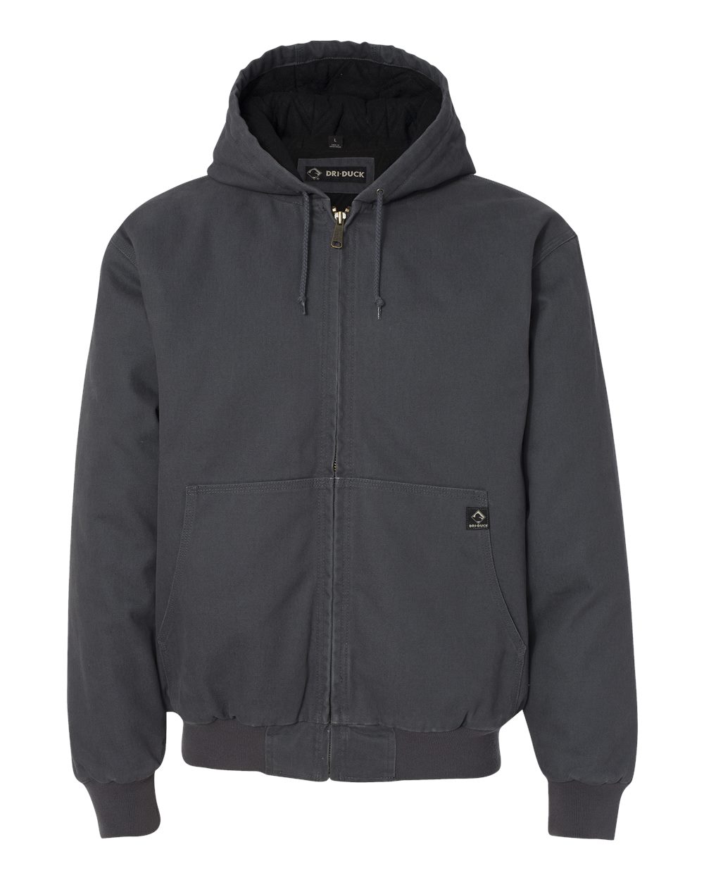 DRI DUCK Men's Tall Cheyenne Boulder Cloth™ Hooded Jacket with Tricot Quilt Lining. 5020T - Charcoal