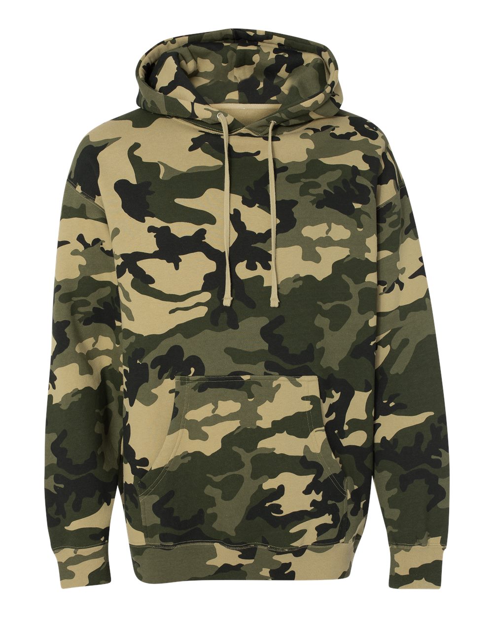 Independent Trading Co. Unisex Heavyweight Hooded Sweatshirt. IND4000 - Army Camo