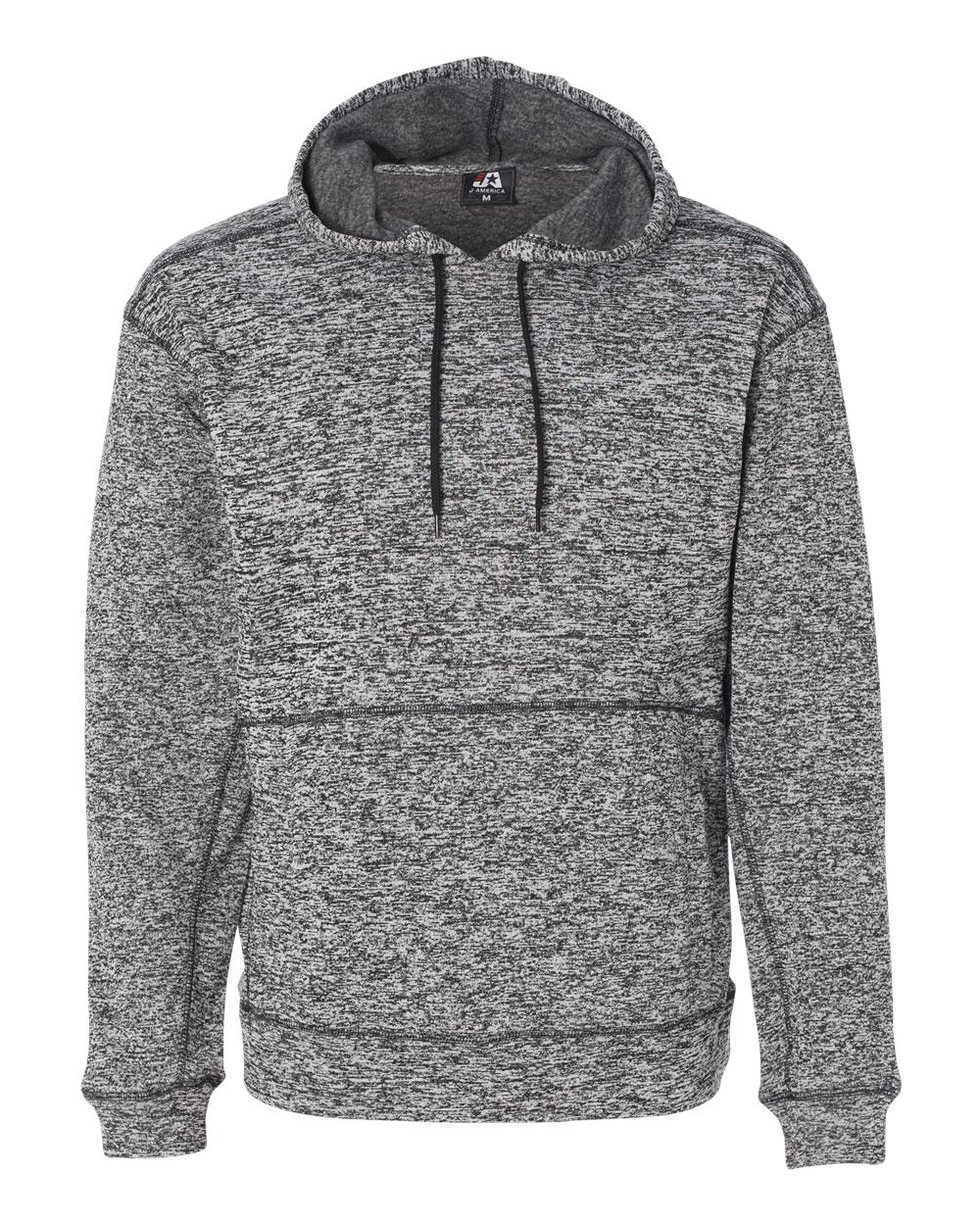 J. America Men's Cosmic Fleece Hooded Sweatshirt. 8613 - Charcoal Fleck