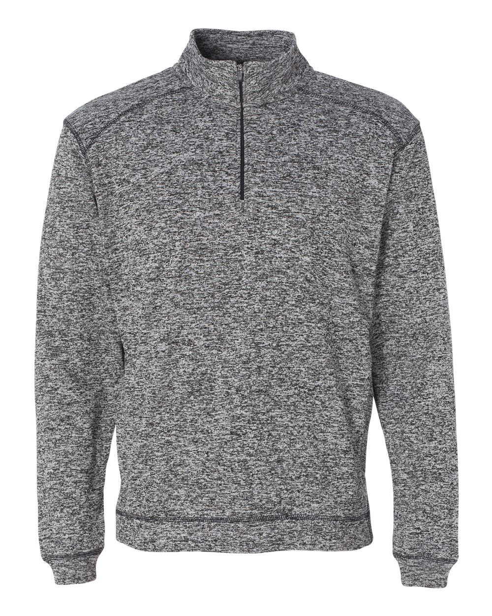 J. America Men's Cosmic Fleece Quarter-Zip Sweatshirt. 8614 - Charcoal Fleck