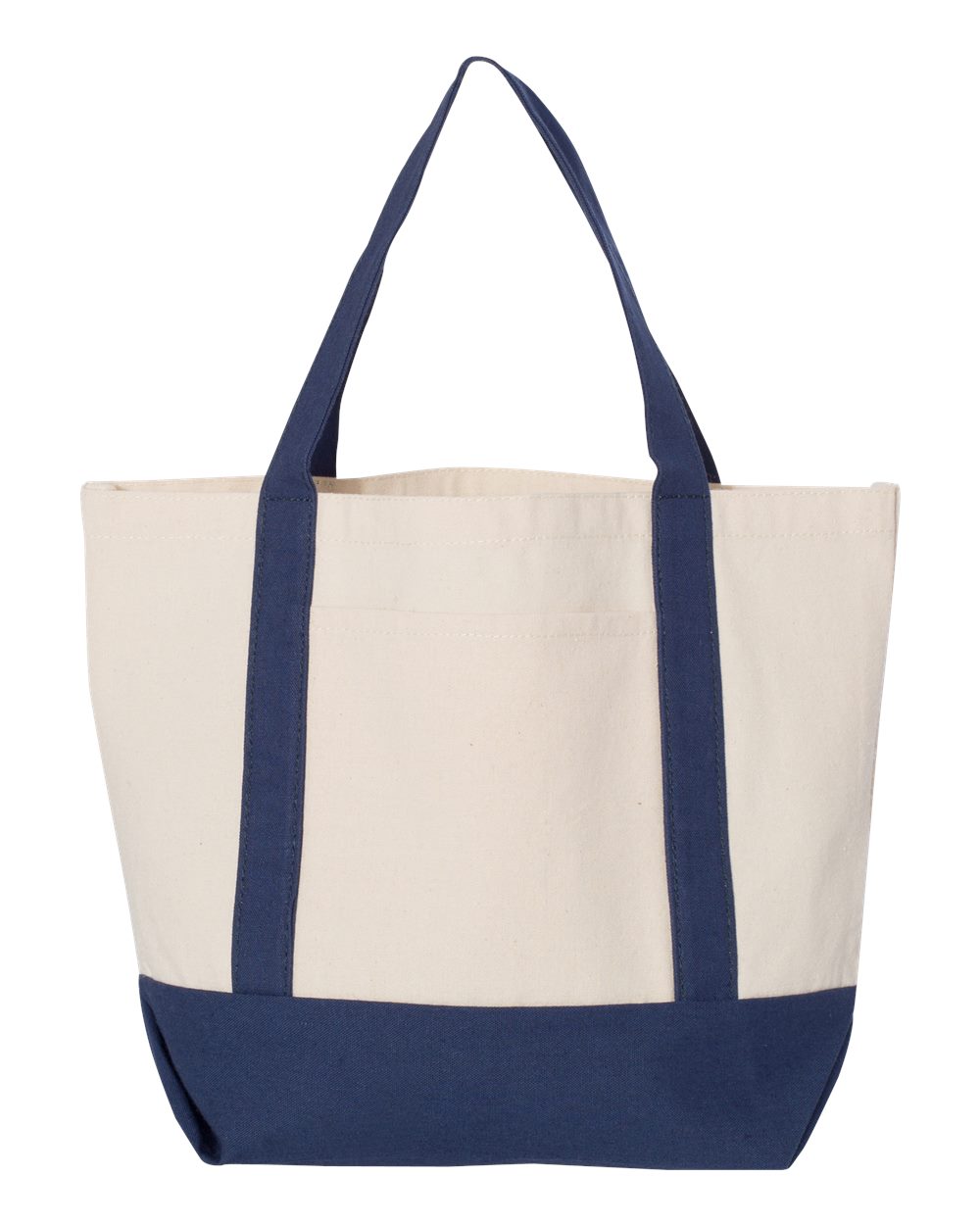 Liberty Bags Seaside Boater Tote. 8867 - Natural/ Navy