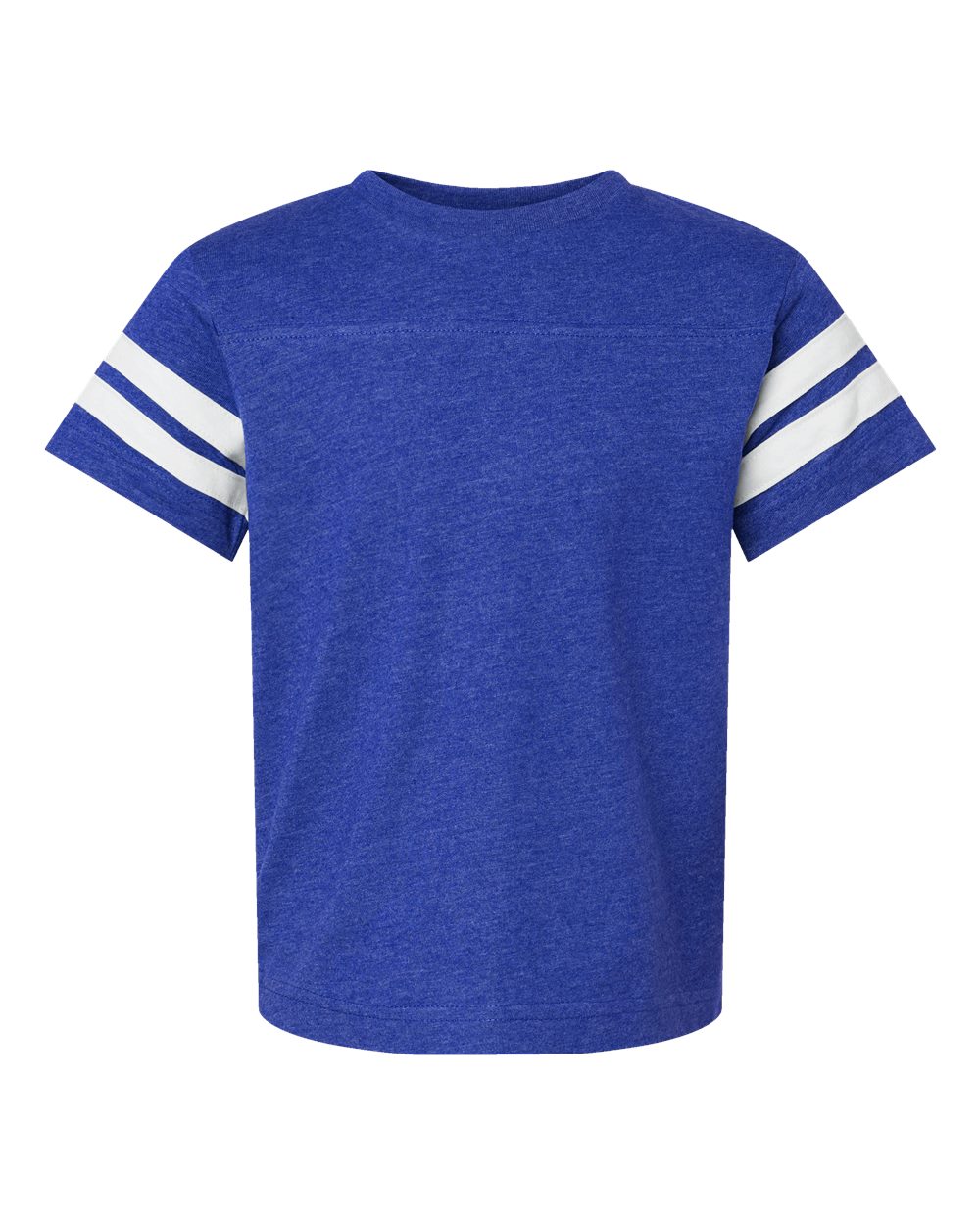 LAT Youth Football Fine Jersey Tee. 6137 - Vintage Royal/ White