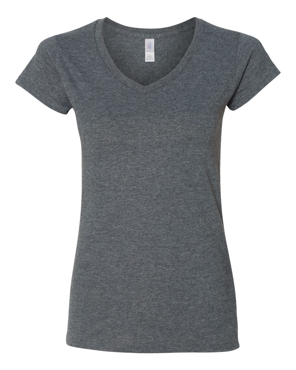 Gildan Women's Softstyle® V-Neck T-Shirt. 64V00L - Dark Heather