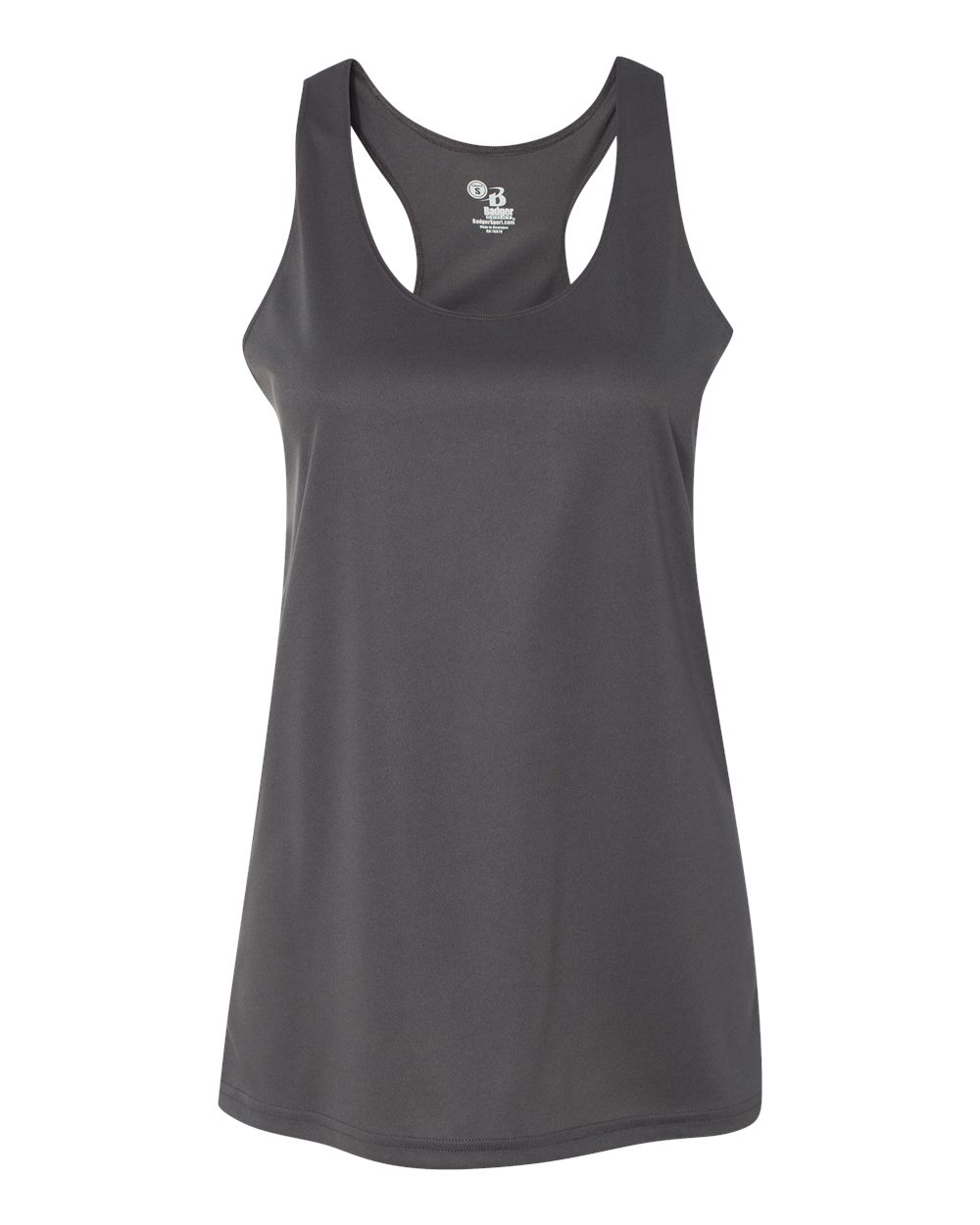 Badger Women’s B-Core Racerback Tank Top. 4166 - Graphite