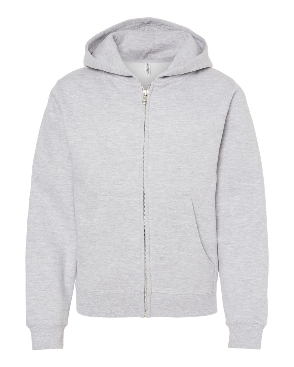 Independent Trading Co. Youth Midweight Full-Zip Hooded Sweatshirt. SS4001YZ - Grey Heather