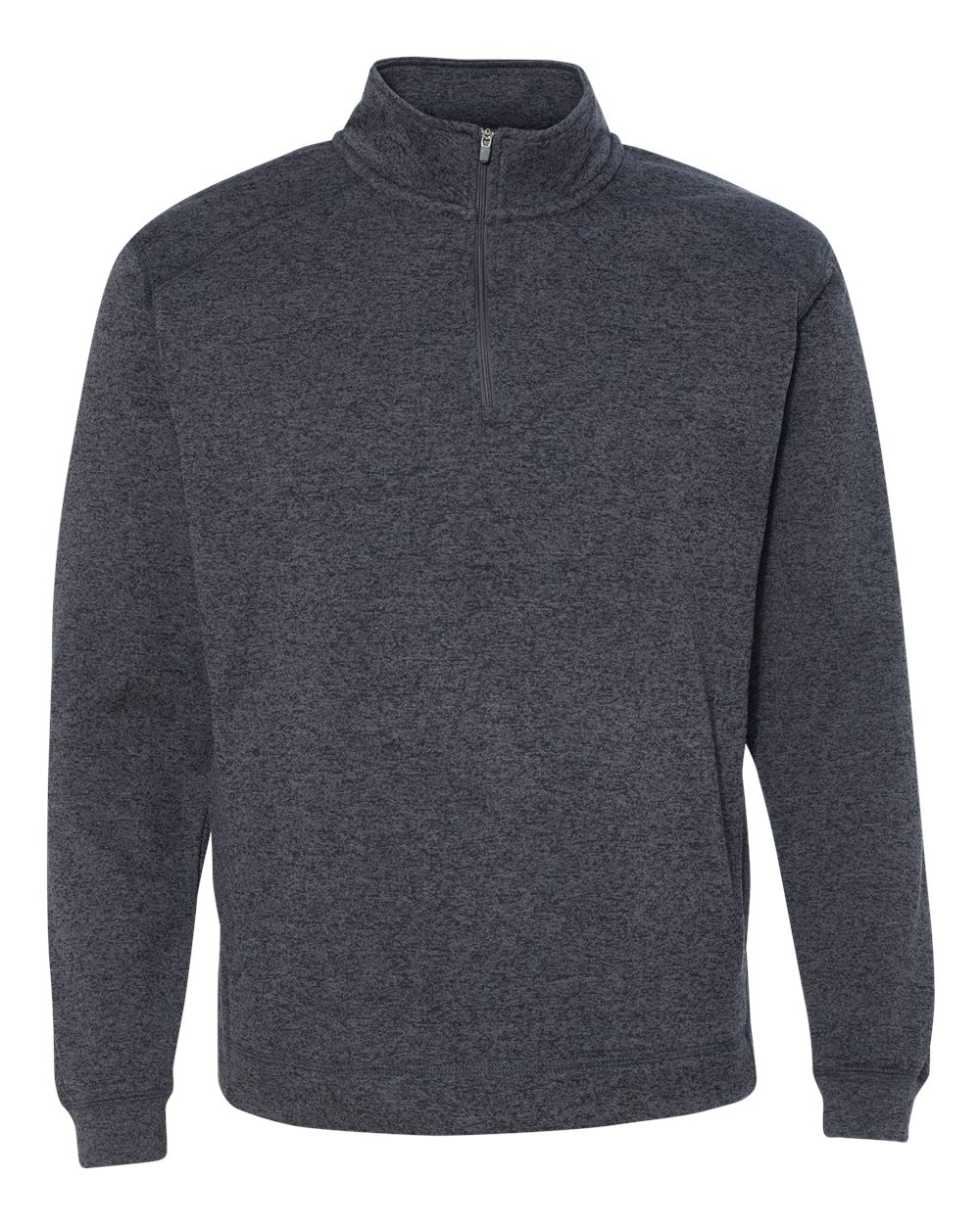 J. America Men's Cosmic Fleece Quarter-Zip Sweatshirt. 8614 - Onyx Fleck