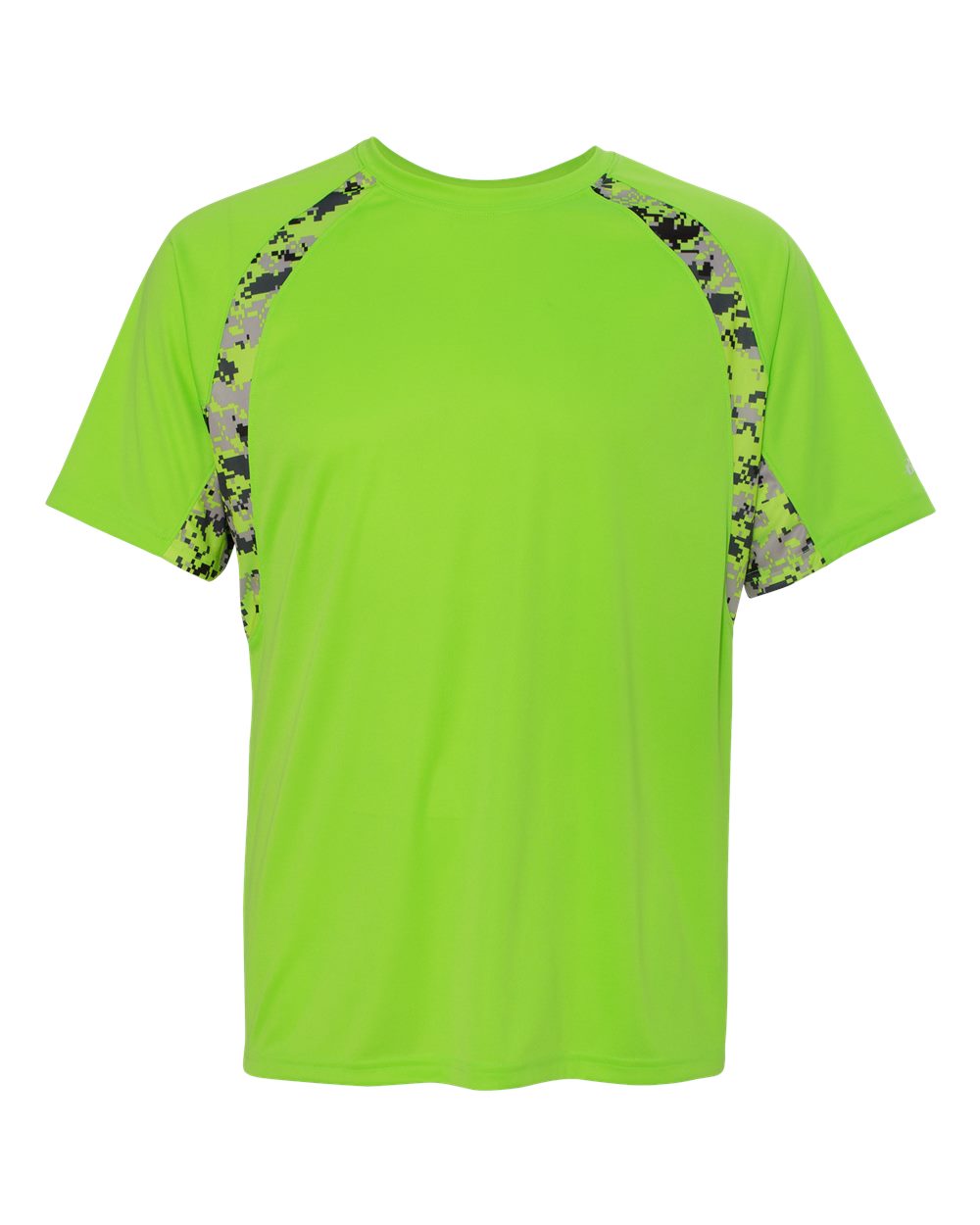 Badger Men's Hook Digital T-Shirt. 4140 - Lime/ Lime Digital