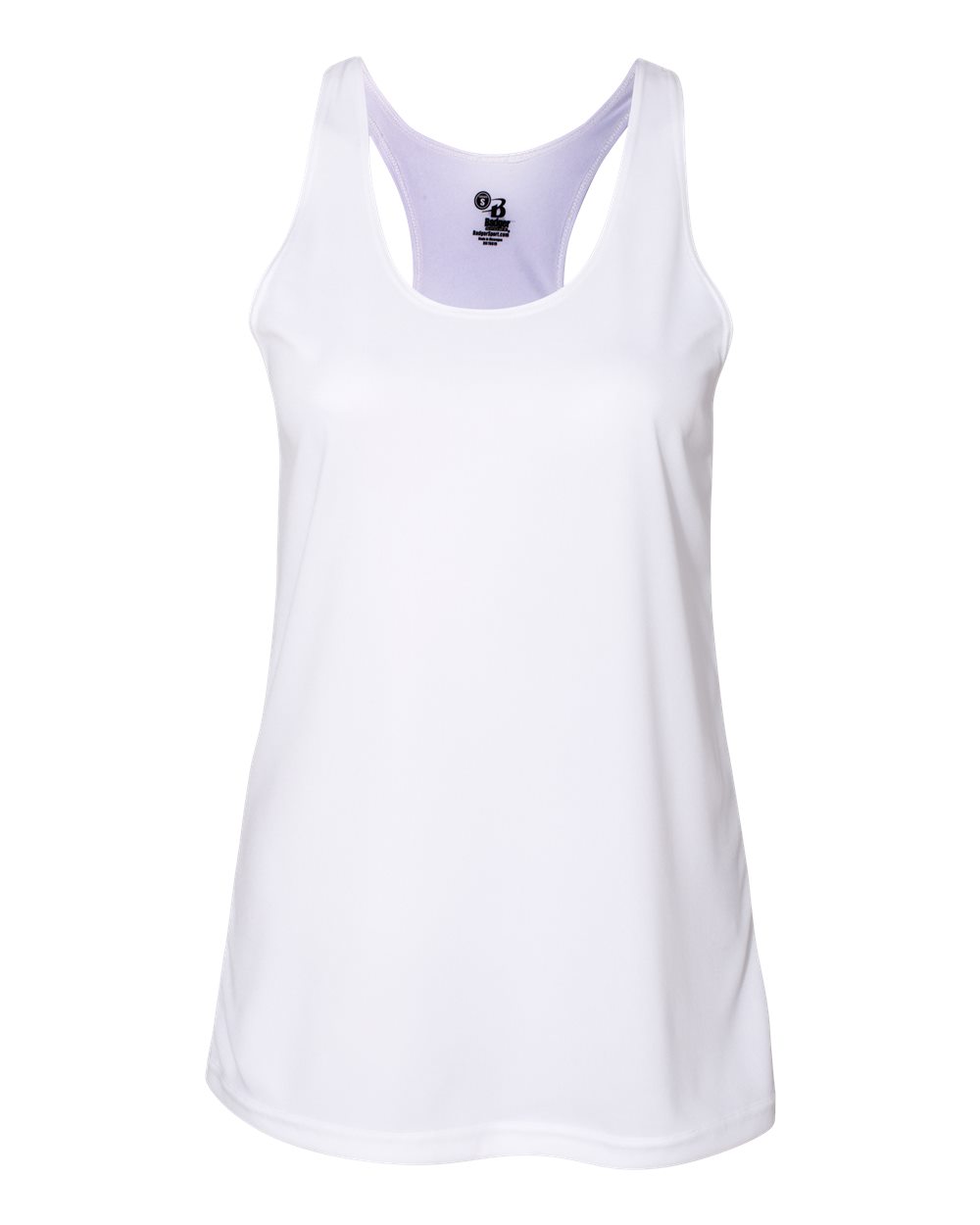 Badger Women’s B-Core Racerback Tank Top. 4166 - White