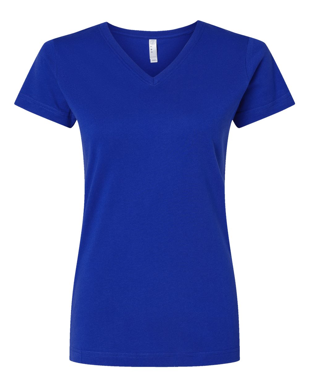 LAT Women's Fine Jersey V-Neck Tee. 3507 - Royal