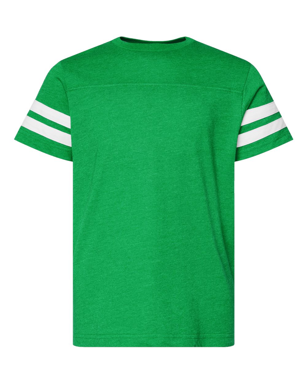 LAT Youth Football Fine Jersey Tee. 6137 - Vintage Green/ White