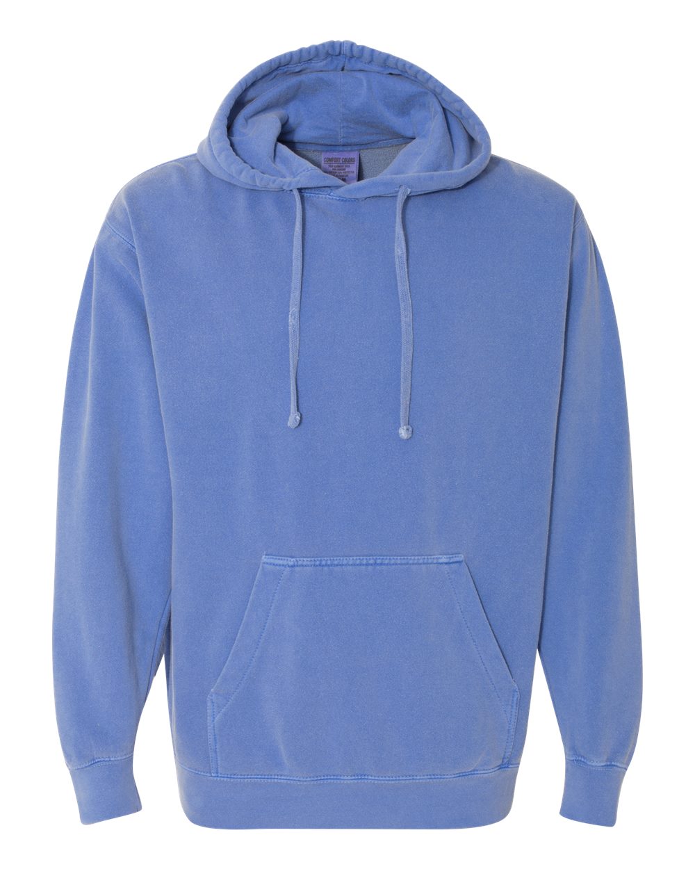Comfort Colors Unisex Garment-Dyed Hooded Sweatshirt. 1567 - Flo Blue