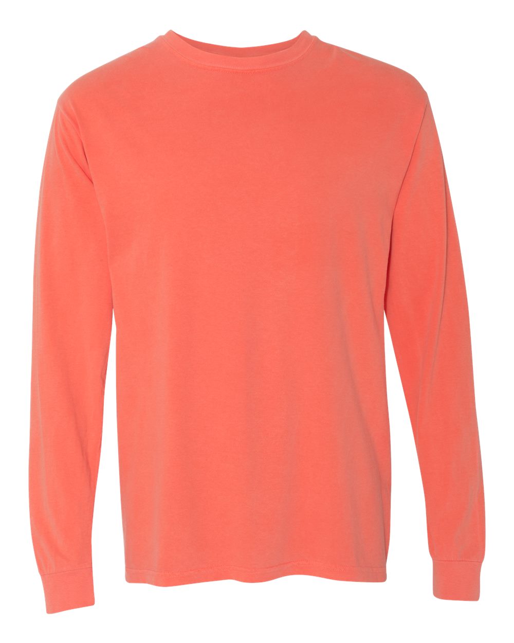 Comfort Colors Unisex Garment-Dyed Heavyweight Long Sleeve T-Shirt. 6014 - Bright Salmon
