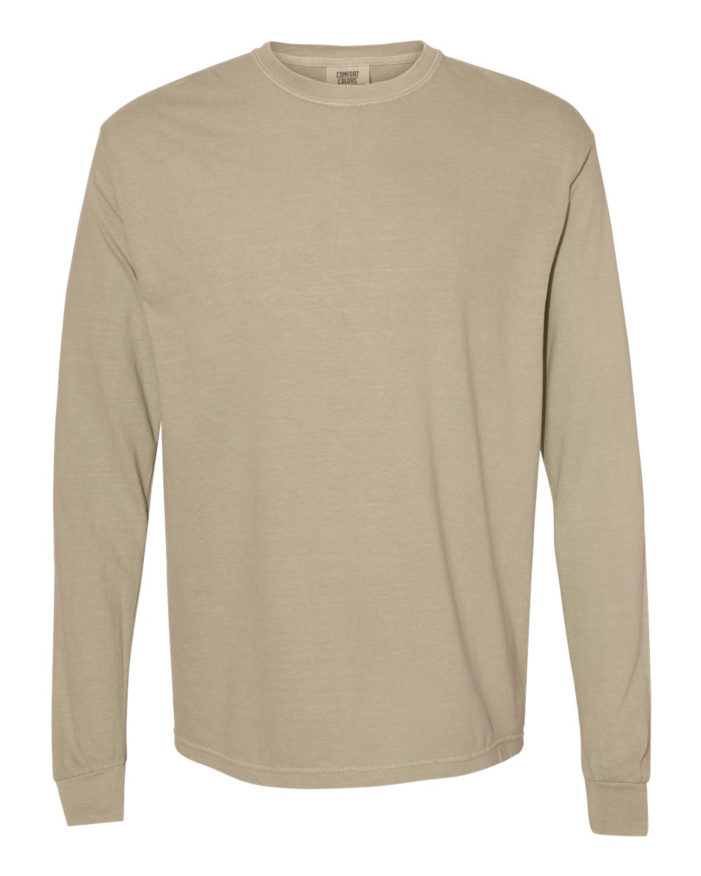 Comfort Colors Unisex Garment-Dyed Heavyweight Long Sleeve T-Shirt. 6014 - Khaki