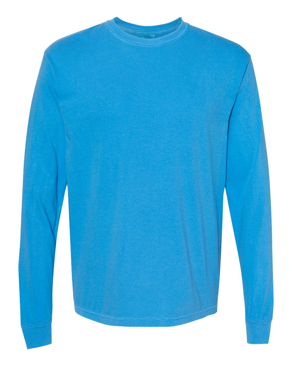 Comfort Colors Unisex Garment-Dyed Heavyweight Long Sleeve T-Shirt. 6014 - Royal Caribe