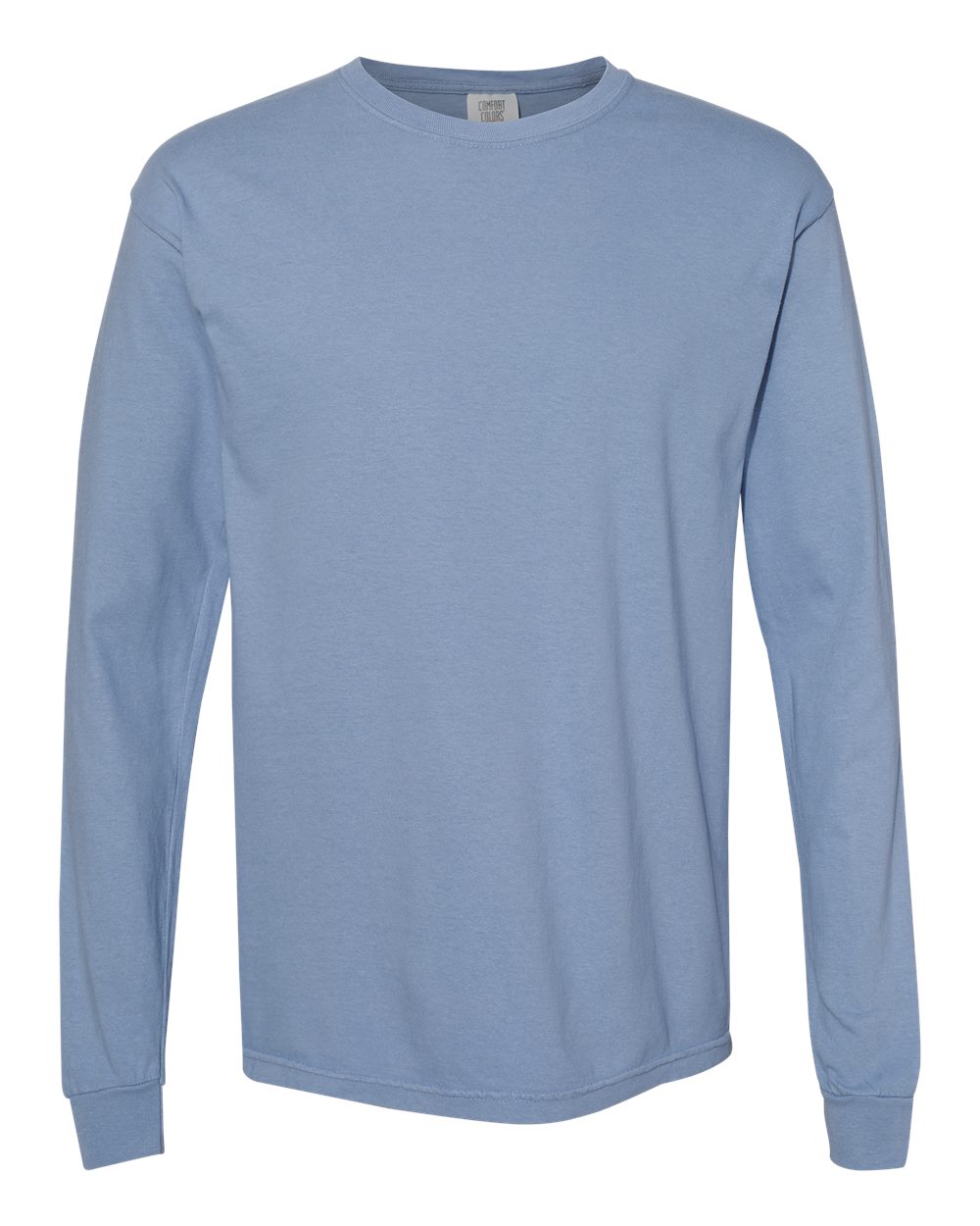 Comfort Colors Unisex Garment-Dyed Heavyweight Long Sleeve T-Shirt. 6014 - Washed Denim