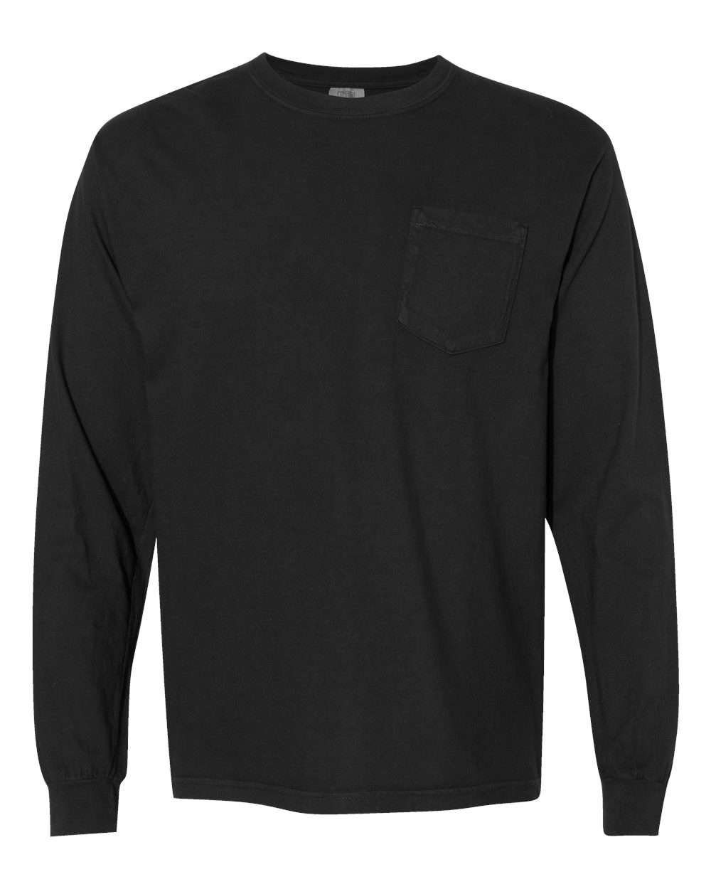 Comfort Colors Unisex Garment-Dyed Heavyweight Long Sleeve Pocket T-Shirt. 4410 - Black