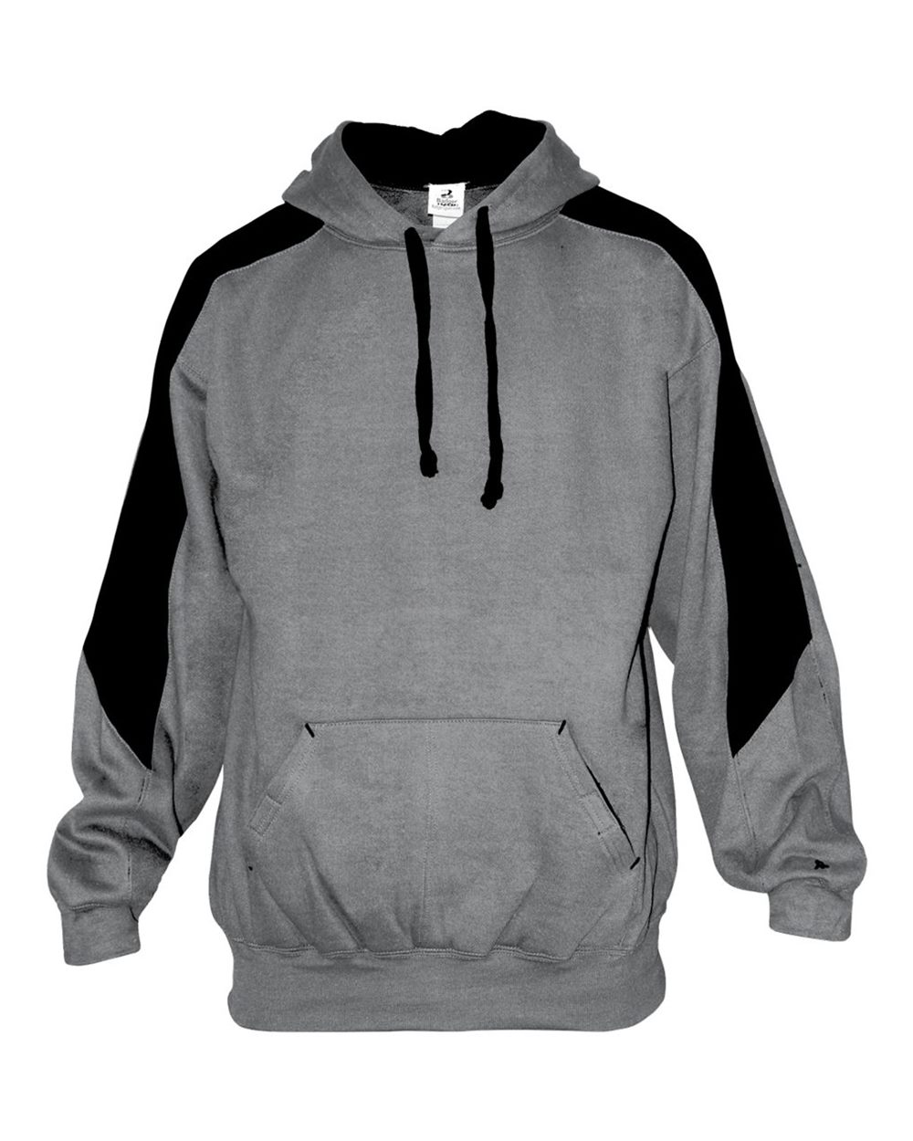 Badger Unisex Saber Hooded Sweatshirt. 1265 - Oxford/ Black
