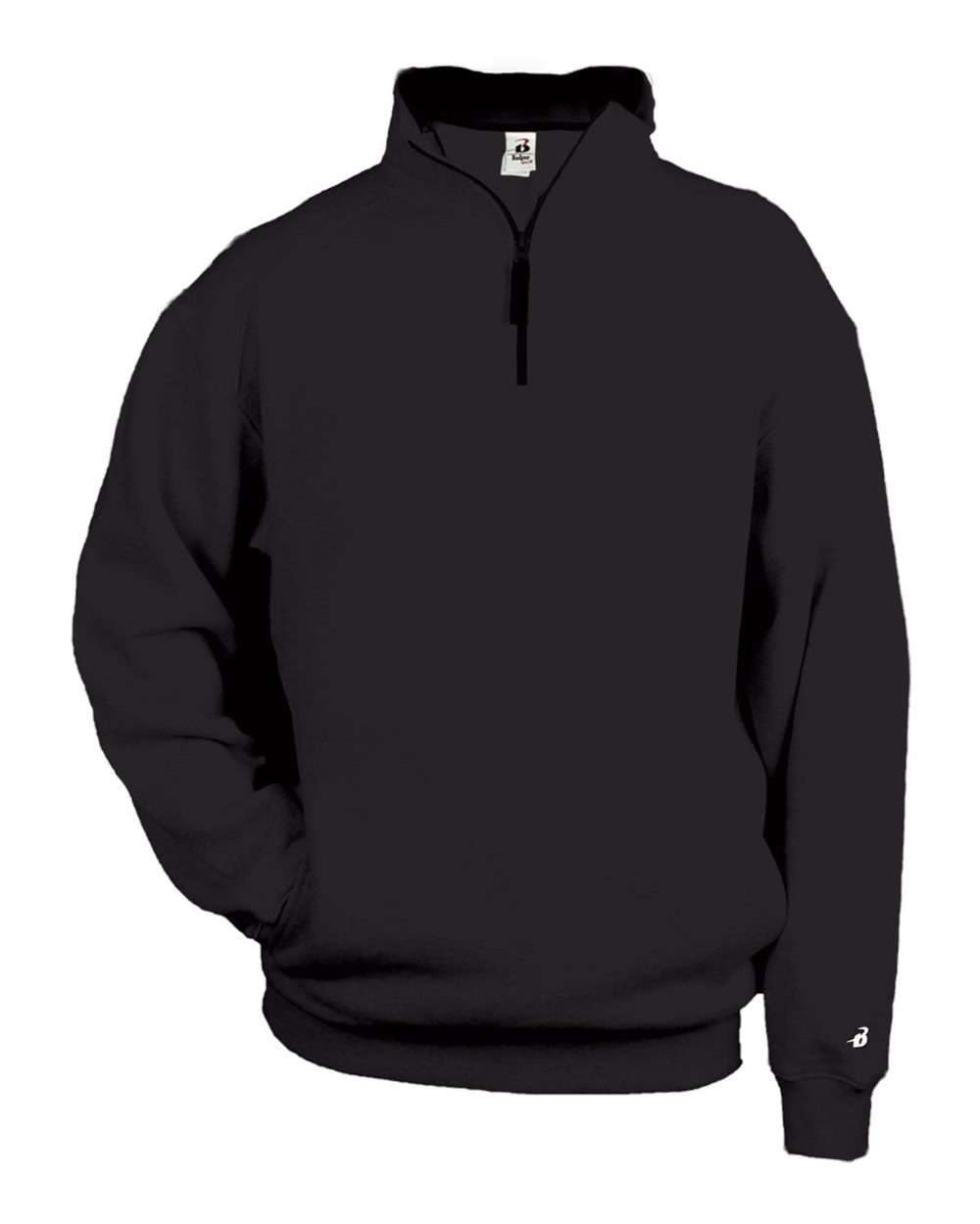 Badger Men's Quarter-Zip Sweatshirt. 1286 - Black