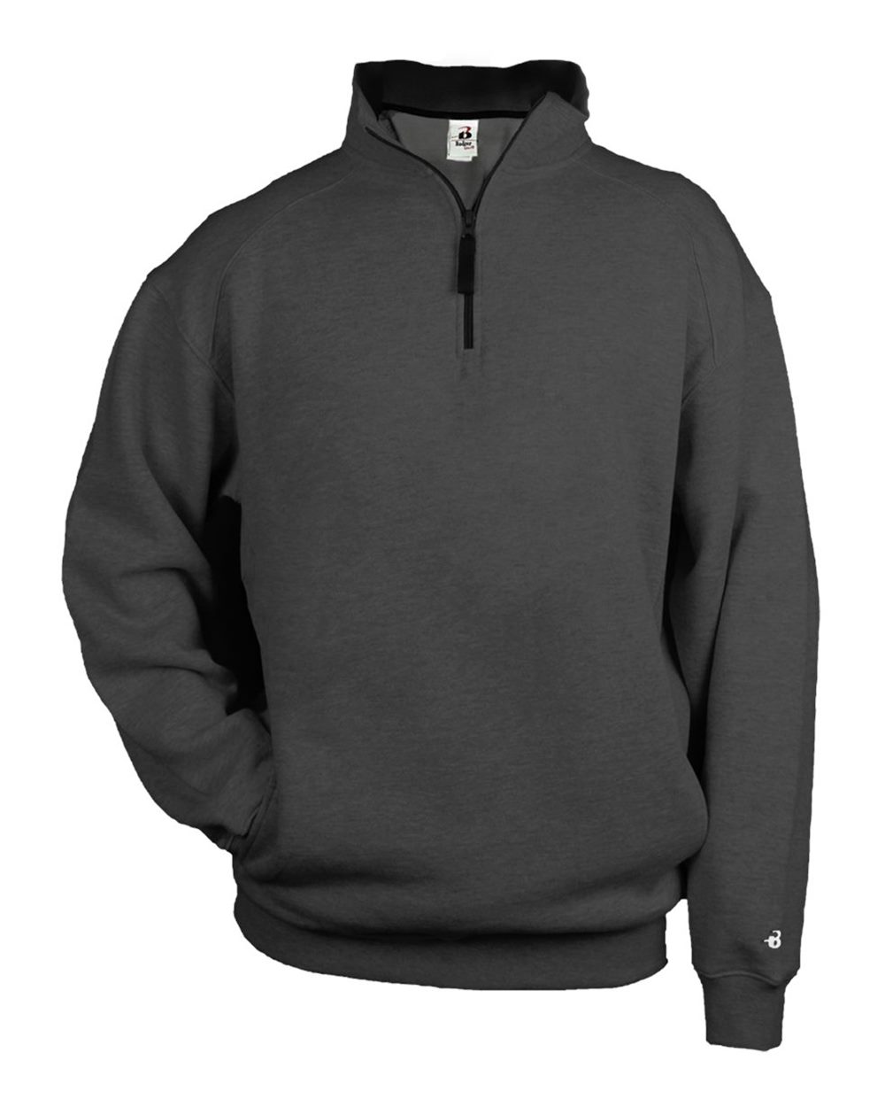 Badger Men's Quarter-Zip Sweatshirt. 1286 - Charcoal