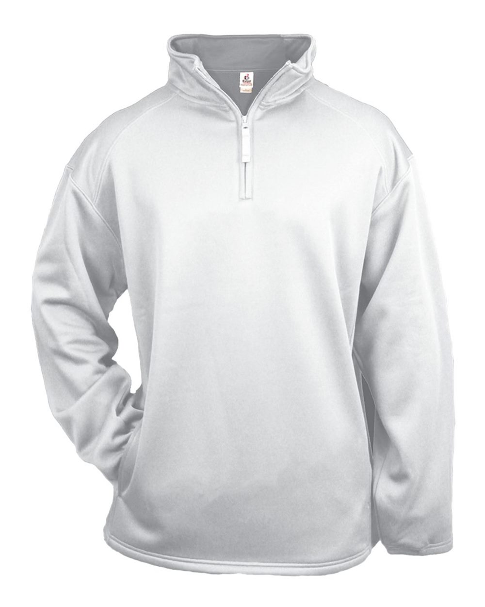 Badger Men's Performance Quarter-Zip Pullover. 1480 - White