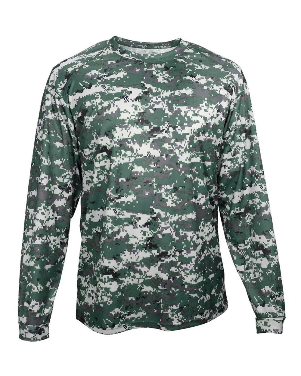 Badger Men's Digital Camo Long Sleeve T-Shirt. 4184 - Forest Digital