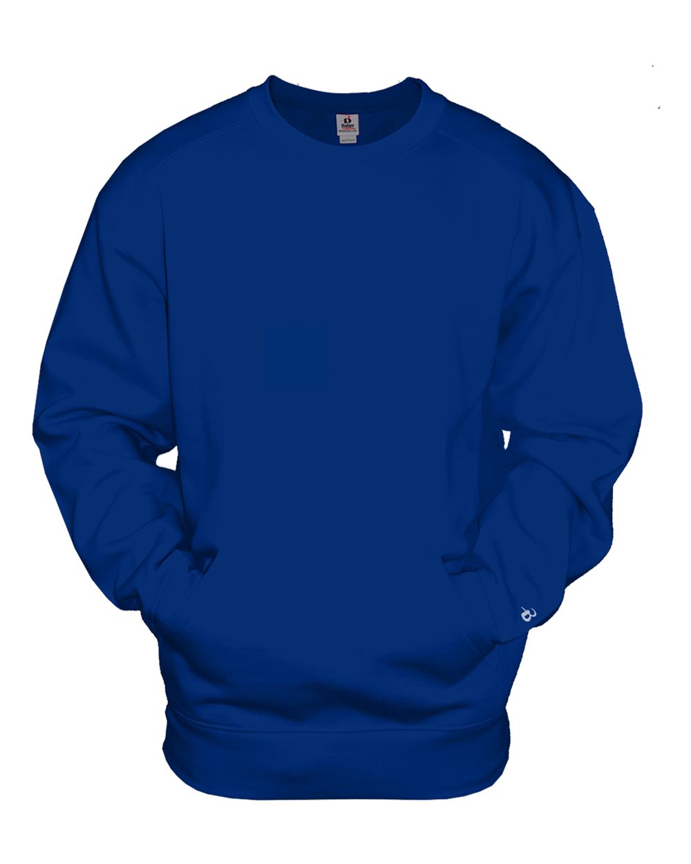 Badger Unisex Pocket Crewneck Sweatshirt. 1252 - Royal
