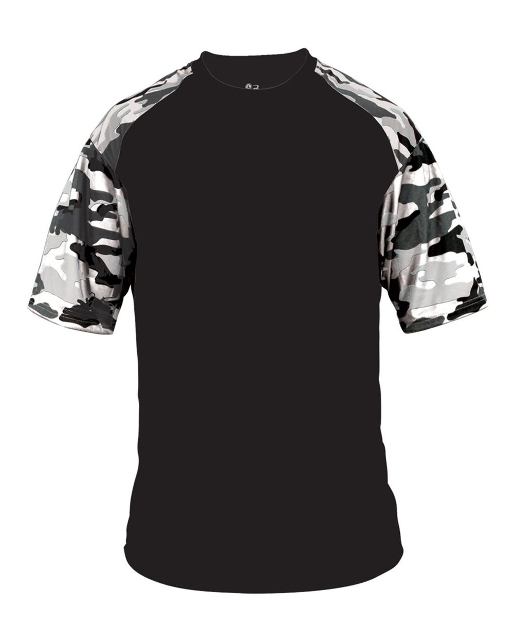 Badger Youth Camo Sport T-Shirt. 2141 - Black/ White Camo