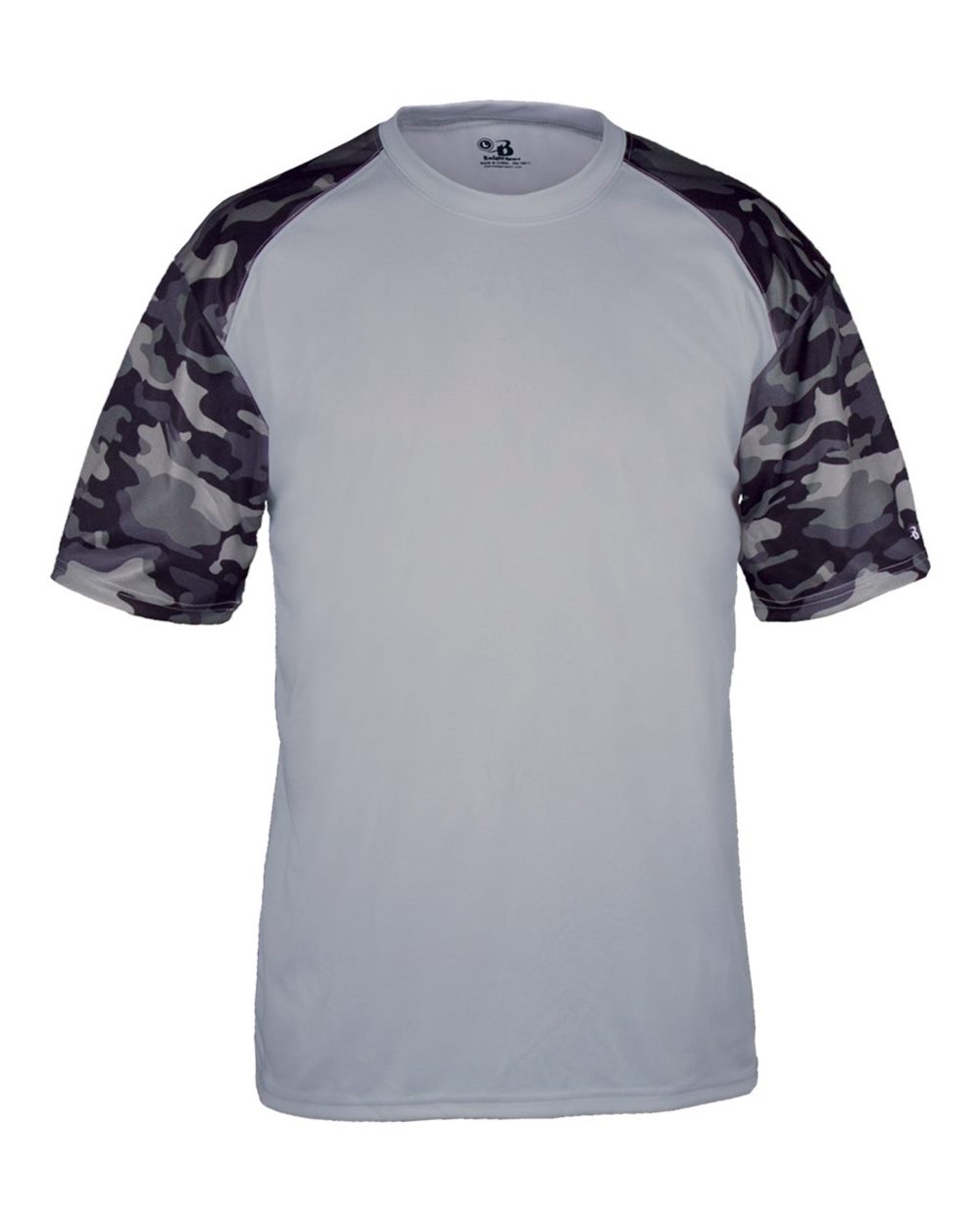 Badger Youth Camo Sport T-Shirt. 2141 - Silver/ Black Camo