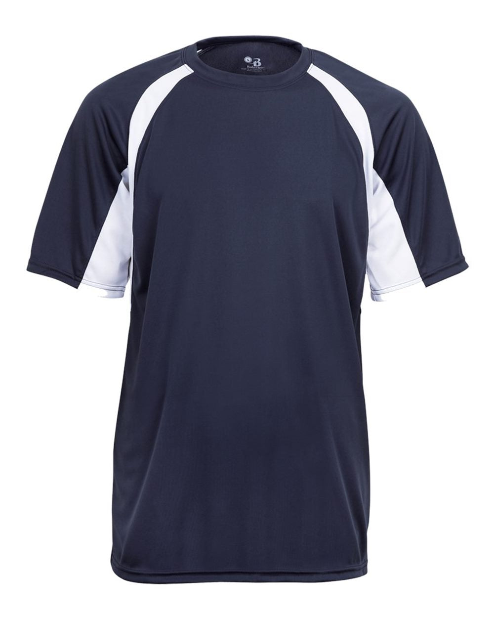 Badger Youth B-Core Hook T-Shirt. 2144 - Navy/ White