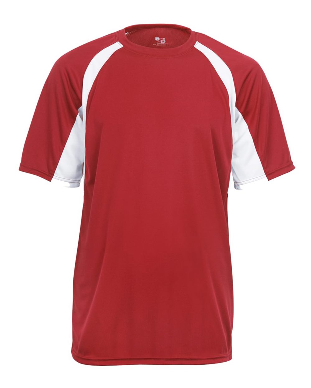 Badger Youth B-Core Hook T-Shirt. 2144 - Red/ White