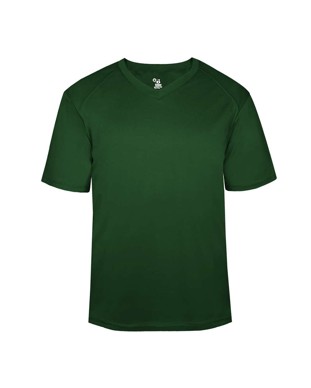 Badger Youth B-Core V-Neck T-Shirt. 2162 - Forest
