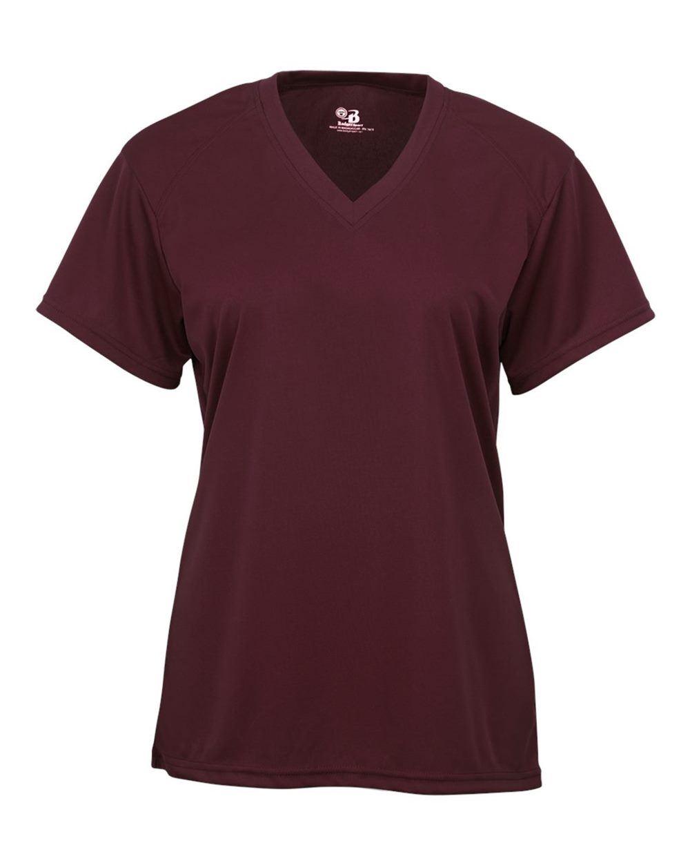 Badger Youth B-Core V-Neck T-Shirt. 2162 - Maroon