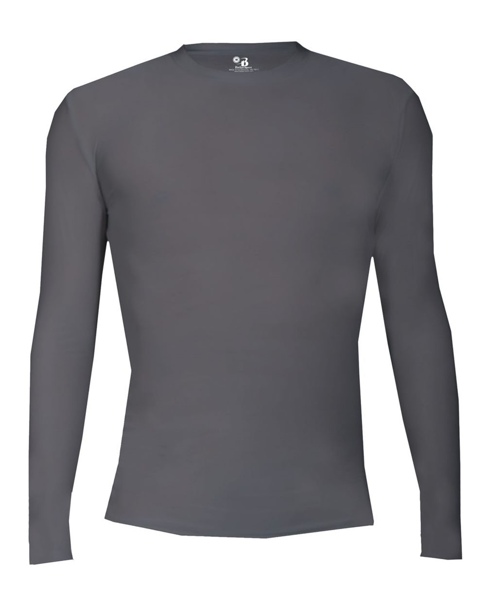 Badger Men's Pro-Compression Long Sleeve T-Shirt. 4605 - Graphite