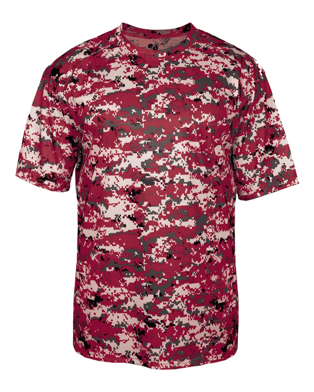 Badger Youth Digital Camo T-Shirt. 2180 - Cardinal Digital