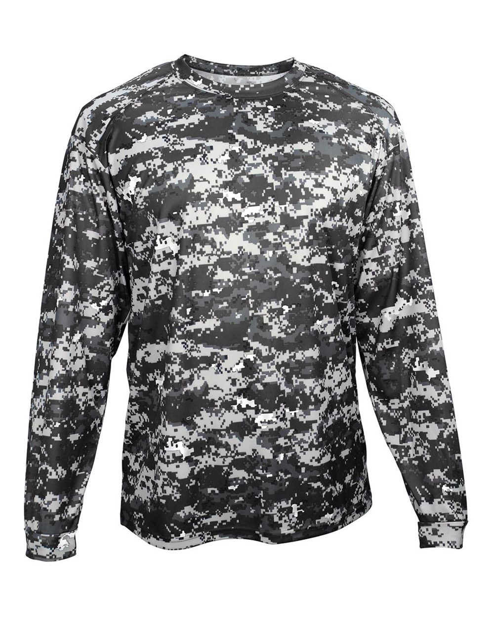 Badger Youth Digital Camo Long Sleeve T-Shirt. 2184 - Black Digital